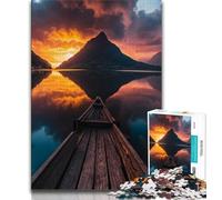 Puzzle 1000 pièces pour Adultes et Adolescents Magnifiques Montagnes et Lacs 1000 pièces pour Adolescents Casse-tête - Cadeau d'anniversaire pour Homme (Taille 75x50cm)