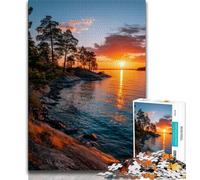 Puzzle 1000 pièces pour Adultes et Adolescents Magnifiques Montagnes et Lacs, Anti-Stress, Vacances à la Maison, Passe-Temps, Amour Entre Couples (75x50cm)