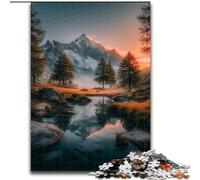 Puzzle 1000 pièces pour Adultes et Adolescents, Magnifiques Montagnes et Lacs, Jeux éducatifs, décoration d'intérieur, idéal pour la décoration de Bureau (Taille 26x38cm)