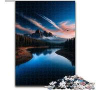 Puzzle 1000 pièces pour Adultes et Adolescents Magnifiques Montagnes et Lacs, Jouets éducatifs et éducatifs pour la Famille, Cadeaux d'anniversaire et Cadeaux Uniques (Taille 50x75cm)