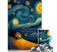 Puzzle 1000 pièces pour Adultes et Adolescents, Maison du Ciel Nocturne, Jouets éducatifs et éducatifs pour la Famille, pour renforcer l'amour Entre Couples (38x26cm)