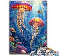 Puzzle 1000 pièces pour Adultes et Adolescents Méduses de l'océan Jeu Stimulant et Jeu en Famille Une œuvre d'art pour Les 14 Ans 26x38cm