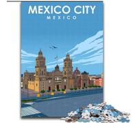 Puzzle 1000 pièces pour Adultes et Adolescents, Mexico City Travel Art, Jeu éducatif, défi, Jouet, amélioration de la mémoire, pour Les 14 Ans, 50x75cm