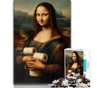 Puzzle 1000 pièces pour Adultes et Adolescents, Mona Lisa Abstraite, Jeu Familial Anti-Stress, défi Difficile, adapté aux Couples (38x26cm)