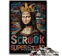 Puzzle 1000 pièces pour Adultes et Adolescents Mona Lisa est drôle, décompressant, intellectuel et éducatif pour Toute la Famille 50x75cm