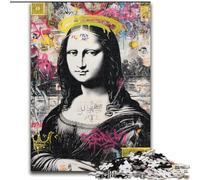 Puzzle 1000 pièces pour Adultes et Adolescents Mona Lisa est drôle, pour Les 14 Ans et Plus Décoration d'intérieur comme Cadeau pour Toute la Famille et Les Amis (Taille 50x75cm)