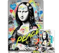 Puzzle 1000 pièces pour Adultes et Adolescents, Mona Lisa Graffiti, Jouets éducatifs, Jeux Anti-Stress, décoration d'intérieur Unique et Cadeaux (75x50cm)