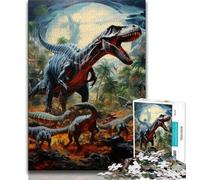 Puzzle 1000 pièces pour Adultes et Adolescents Monde des Dinosaures Jeu de Quiz décoration Murale Cadeaux Uniques pour Anniversaire et Noël 38x26cm
