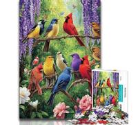 Puzzle 1000 pièces pour Adultes et Adolescents, Monde des Fleurs et des Oiseaux, Jouets éducatifs pour la Famille, Jeu éducatif pour Anniversaire, Noël (38x26cm)