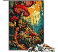 Puzzle 1000 pièces pour Adultes et Adolescents Monde Fantastique des Champignons,à partir de 14 Ans Convient aux Couples,activités Amusantes à la Maison,Cadeau d'anniversaire,Cadeau de Voyage 26x38cm