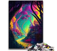 Puzzle 1000 pièces pour Adultes et Adolescents Monde Fantastique Forêt Soulagement du Stress Défi Difficile Renforcer l'amour Entre Les Couples 38x26cm