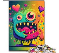 Puzzle 1000 pièces pour Adultes et Adolescents, Monster Love Frenzy Art, Casse-tête pour décoration Murale, Cadeaux d'anniversaire et de Noël Uniques pour Les 14 Ans (Taille 50x75cm)