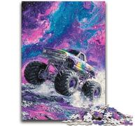 Puzzle 1000 pièces pour Adultes et Adolescents Monster Truck Jeu éducatif Défi Jouet Décoration Murale Cadeaux d'anniversaire et de Noël Uniques 26x38cm