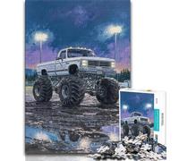 Puzzle 1000 pièces pour Adultes et Adolescents, Monster Truck psychédélique, Jeux éducatifs, décoration d'intérieur, décoration d'intérieur Unique et Cadeaux 38x52cm