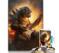 Puzzle 1000 pièces pour Adultes et Adolescents, Monstre Jouant de la Guitare, Jeux éducatifs, Anti-Stress, Superbes Cadeaux et Jouets (75x50cm)