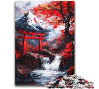 Puzzle 1000 pièces pour Adultes et Adolescents Mont Fuji, Japon pour et à partir de 14 Ans Jouets de Jeu Car il est idéal comme Cadeau pour Toute la Famille 38x26cm