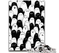 Puzzle 1000 pièces pour Adultes et Adolescents Morts-Vivants en Noir et Blanc pour Les 14 Ans et Plus Difficile à Terminer mais Amusant et Humoristique Cadeau d'anniversaire 38x26cm