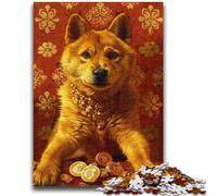 Puzzle 1000 pièces pour Adultes et Adolescents, Motif Abstrait Shiba Inu, Jeux éducatifs, décoration d'intérieur, Jeu éducatif pour Anniversaire, Noël, 26x38cm