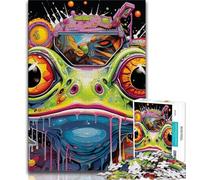 Puzzle 1000 pièces pour Adultes et Adolescents, Motif Animal Grenouille, Jouets éducatifs et éducatifs pour la Famille, pour renforcer l'amour Entre Couples (38x26cm)