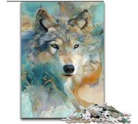 Puzzle 1000 pièces pour Adultes et Adolescents, Motif Animalier Loup, idéal comme Cadeau pour Toute la Famille (Taille 26x38cm)
