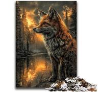 Puzzle 1000 pièces pour Adultes et Adolescents, Motif Animalier, Renard, Jeu éducatif Amusant et Humoristique pour Anniversaire, 50x75cm