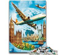 Puzzle 1000 pièces pour Adultes et Adolescents, Motif Avion coloré, Anti-Stress, défi Difficile, idéal comme Cadeau pour Toute la Famille, 50x75cm