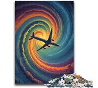 Puzzle 1000 pièces pour Adultes et Adolescents, Motif Avion coloré Difficile à réaliser, mais Amusant et Humoristique Cadeau d'anniversaire, Cadeaux, décoration Murale 50x75cm