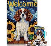 Puzzle 1000 pièces pour Adultes et Adolescents, Motif Beagle Tournesol, Jouet éducatif et éducatif, idéal comme Cadeau pour Toute la Famille, pour Les Enfants de 14 Ans et Plus, 38x26cm
