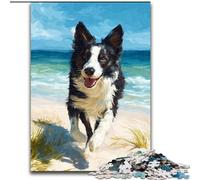 Puzzle 1000 pièces pour Adultes et Adolescents, Motif Border Collie, Jeu Stimulant, Jouets à Offrir en Cadeau à Toute la Famille, à partir de 14 Ans, 50x75cm