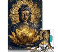 Puzzle 1000 pièces pour Adultes et Adolescents, Motif Bouddha, Anti-Stress, idéal pour Les Vacances, Tuer Le Temps, liste de souhaits avec Le Père Noël (Taille 38x26cm)