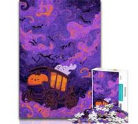 Puzzle 1000 pièces pour Adultes et Adolescents, Motif carrosse Citrouille d'halloween, Jeu Stimulant, Chaque pièce est Unique - Jeu Familial Stimulant et Amusant 38x26cm