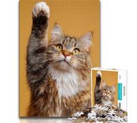 Puzzle 1000 pièces pour Adultes et Adolescents, Motif Chat Fantastique, Jeux éducatifs, décoration d'intérieur Unique, Cadeaux 38x26cm