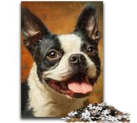 Puzzle 1000 pièces pour Adultes et Adolescents, Motif Chien Heureux, Jeu Familial Anti-Stress, défi Difficile, adapté aux Couples (75x50cm)