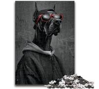 Puzzle 1000 pièces pour Adultes et Adolescents, Motif Chien Hip-hop, Jouets de décoration pour la Maison, à partir de 14 Ans (75x50cm)