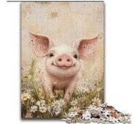 Puzzle 1000 pièces pour Adultes et Adolescents, Motif Cochon Aquarelle, Jeux éducatifs, décoration d'intérieur, Cadeau d'anniversaire, Art Mural, 38x52cm