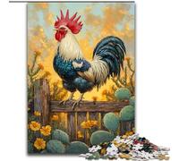 Puzzle 1000 pièces pour Adultes et Adolescents, Motif Coq Tournesol, Jeu éducatif, Jouet, décoration d'intérieur Unique et Cadeaux (Taille 26x38cm)