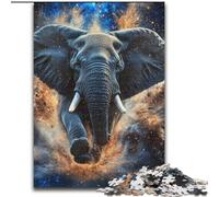 Puzzle 1000 pièces pour Adultes et Adolescents, Motif éléphant, Difficile, avec des pièces entièrement emboîtables de Formes aléatoires, 38x26cm