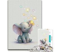 Puzzle 1000 pièces pour Adultes et Adolescents, Motif éléphant, idéal pour Un Jeu éducatif ou comme Cadeau pour Toute la Famille (Taille 38x26cm)