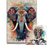 Puzzle 1000 pièces pour Adultes et Adolescents, Motif éléphants fantastiques, activité Amusante pour la Maison, Jouets pour Les Jours de Pluie, Cadeaux d'anniversaire (Taille 75x50cm)
