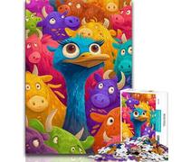 Puzzle 1000 pièces pour Adultes et Adolescents, Motif Flamant Rose, Aide Le Cerveau à exercer, Jouets addictifs pour cultiver la Patience, décoration Murale 75x50cm