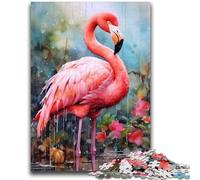 Puzzle 1000 pièces pour Adultes et Adolescents, Motif Flamants Roses, Cadeaux Amusants en Famille pour Les Amis et la Famille, à partir de 14 Ans, 50x75cm