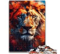 Puzzle 1000 pièces pour Adultes et Adolescents, Motif Fleur de Lion, Difficile à réaliser, mais Amusant et Humoristique, Jeu éducatif pour Anniversaire, 26x38cm