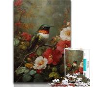 Puzzle 1000 pièces pour Adultes et Adolescents, Motif Fleurs et Oiseaux, pour Adolescents, Anti-Stress, pour Passer Le Temps à la Maison, Jouets de décoration (Taille 75x50cm)