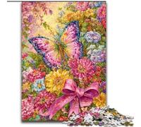 Puzzle 1000 pièces pour Adultes et Adolescents, Motif Fleurs et Papillons, Anti-Stress, Difficile, décoration d'intérieur (Taille 26x38cm)