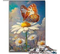Puzzle 1000 pièces pour Adultes et Adolescents, Motif Fleurs et Papillons, pour Jeu éducatif, Jouet, décoration d'intérieur et Cadeaux Uniques (Taille 26x38cm)