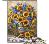 Puzzle 1000 pièces pour Adultes et Adolescents, Motif Fleurs et tournesols, Jeux éducatifs, décoration d'intérieur, idéal comme Cadeau pour Toute la Famille (Taille 26x38cm)