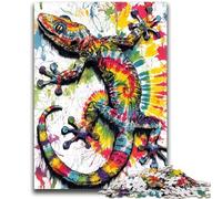 Puzzle 1000 pièces pour Adultes et Adolescents, Motif Gecko Aquarelle, Jeu éducatif, défi, Jouet, à Offrir en Cadeau à Toute la Famille, 50x75cm