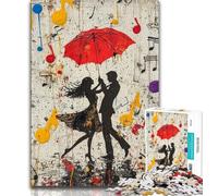 Puzzle 1000 pièces pour Adultes et Adolescents, Motif Graffiti, Danseuse de Ballet, pour Jeu éducatif, défi, Cadeau d'anniversaire, décoration Murale (Taille 38x26cm)