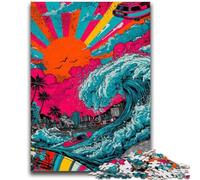 Puzzle 1000 pièces pour Adultes et Adolescents, Motif Graffiti Surf, Jouet éducatif et intellectuel décompressant, idéal comme Cadeau, 50x75cm