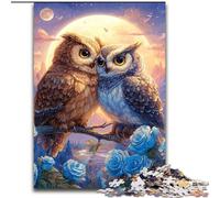 Puzzle 1000 pièces pour Adultes et Adolescents, Motif Hibou Fantastique, Anti-Stress, Difficile, décoration d'intérieur (Taille 26x38cm)
